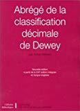 Abrégé de la classification décimale de Dewey par Annie Béthery