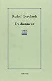 Déshonneur une tragédie Rudolf Borchardt ; trad. de l'allemand par Pierre-François Kaempf