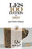 Les 100 dates du droit Texte imprimé Jean-Marie Carbasse