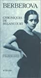 Chroniques de Billancourt récits Berberova ; trad. du russe par Alexandra Pletnioff-Boutin