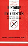 Histoire des universités Christophe Charle,... et Jacques Verger,...